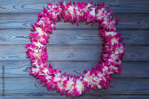Hawaiian wreath. beach vacation. resort.