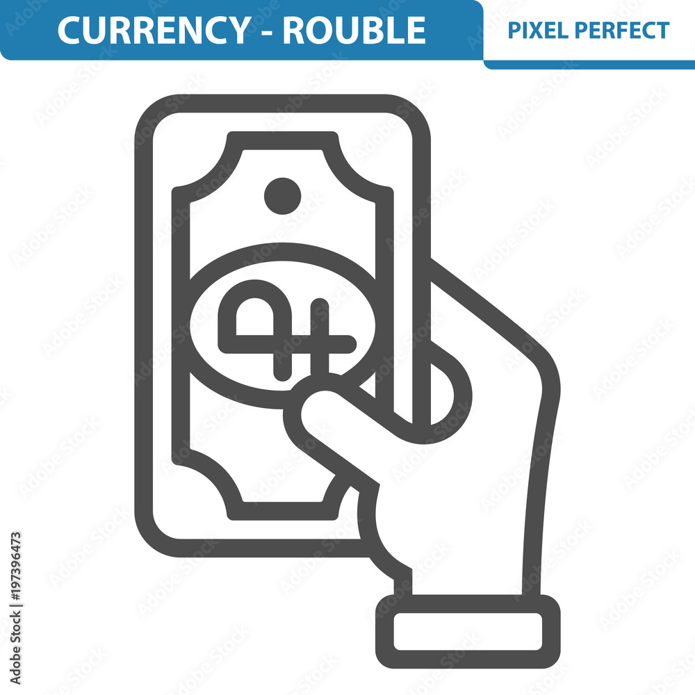 Ruble / Rouble Icon. EPS 8 format.
