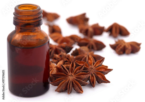 star anise with essential oil