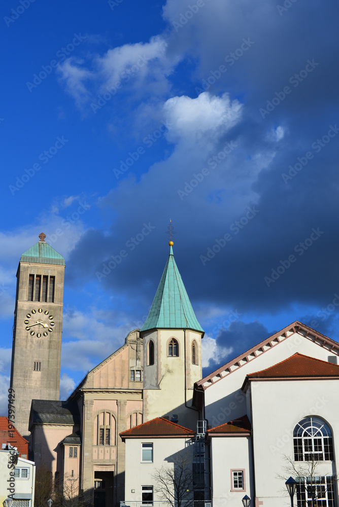 Fototapeta premium Altstadt Hockenheim im Rhein-Neckar-Kreis 