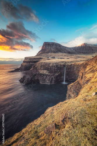 Mulafossur Waterfall, Faroe Islands