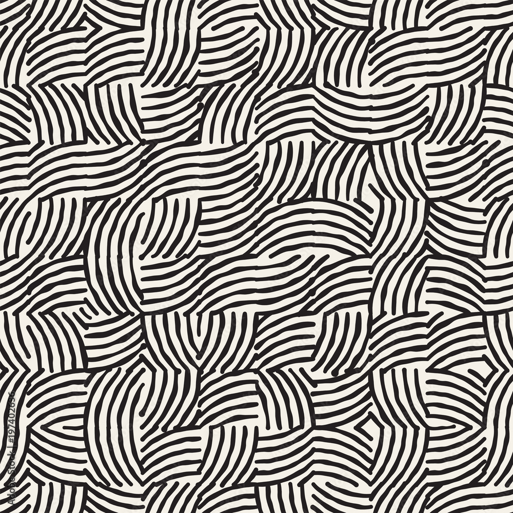 Hand drawn striped seamless pattern with brushstrokes tiling. Abstract freehand texture for print Hand drawn striped seamless pattern with brushstrokes tiling. Abstract freehand texture for print