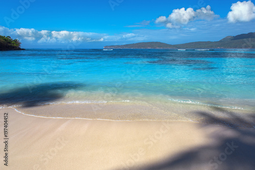 Caribbean landscape or seascape. Perfect beach with blue sea