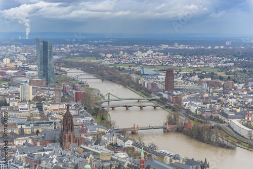 Vistas de la ciudad de Frankfurt  Alemania .