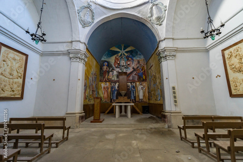 Abandoned church where time stopped but everything remains intact