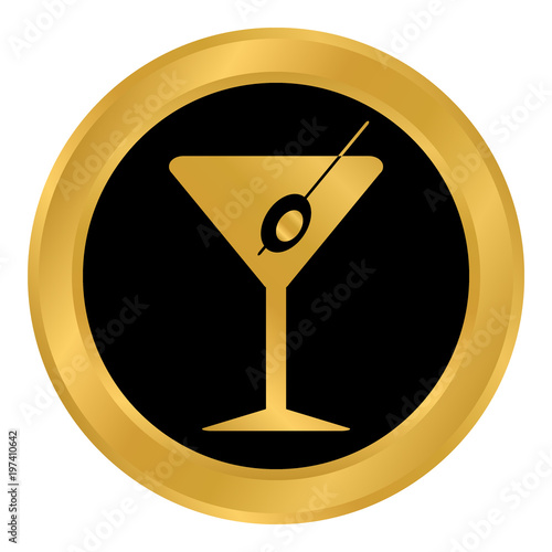 Martini glass button.