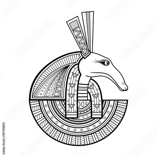 Vector God of ancient Egypt. Seth