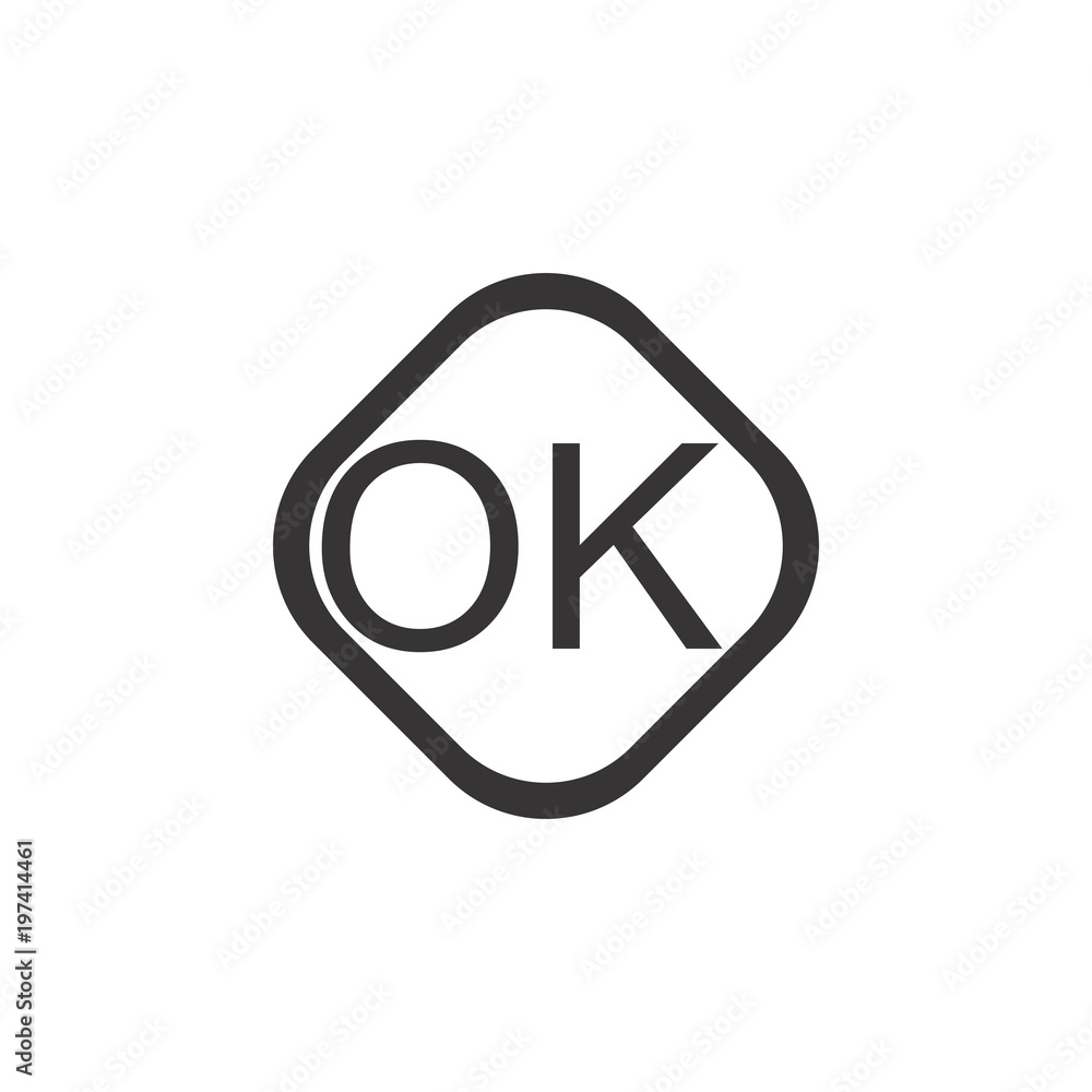 square with ok letter