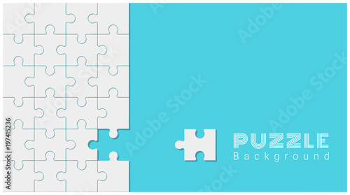 Abstract conceptual background with incomplete jigsaw puzzle , vector , illustration
