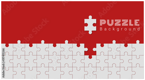 Abstract conceptual background with incomplete jigsaw puzzle , vector , illustration photo