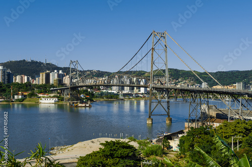 Hercilio Luz Bridge, Florianopolis Santa Catarina Brazil. Ponte of the beginning of the 20th century, is the postcard of the state of Santa Catarina © Antonello 