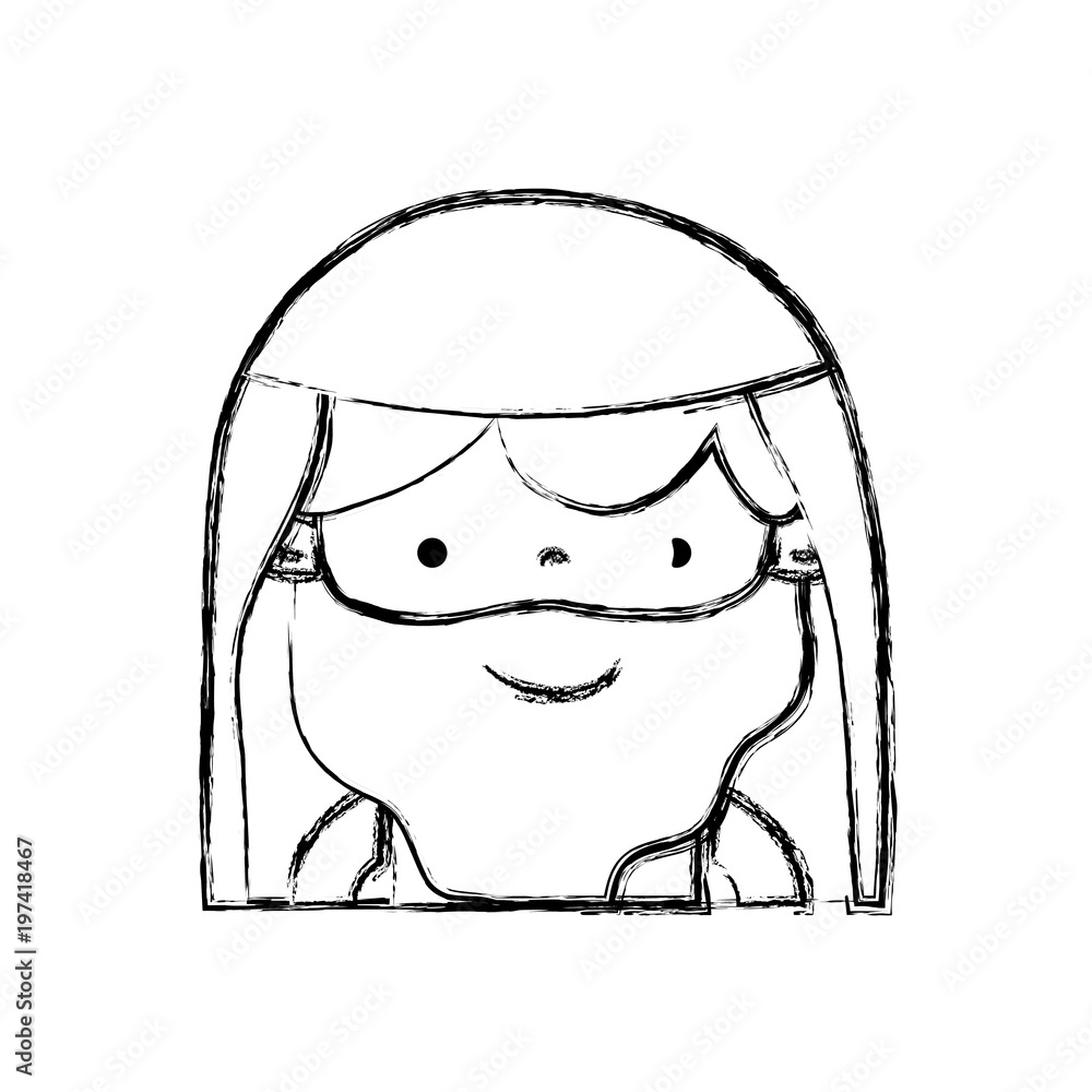 grunge religious jesus christ with hairstyle and beard Stock Vector ...