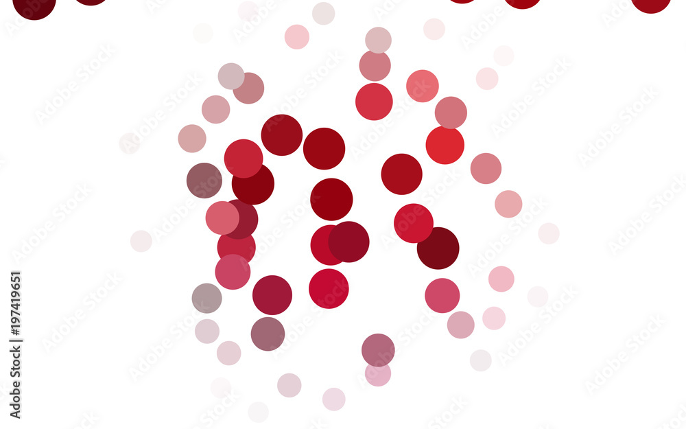 Dark Red vector modern geometrical circle abstract background.