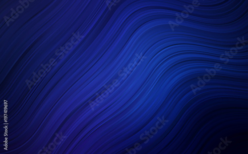 Dark BLUE vector pattern with liquid shapes. © smaria2015