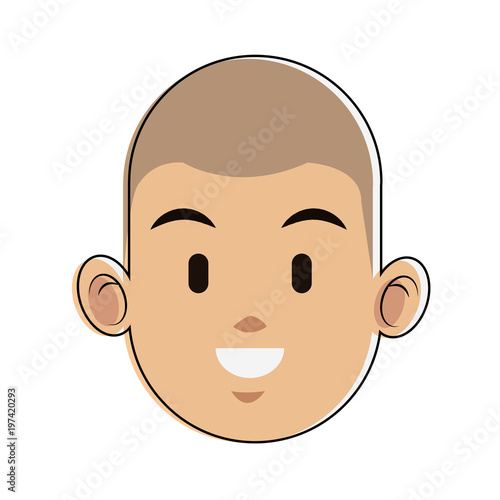 Man face cartoon vector illustration graphic design