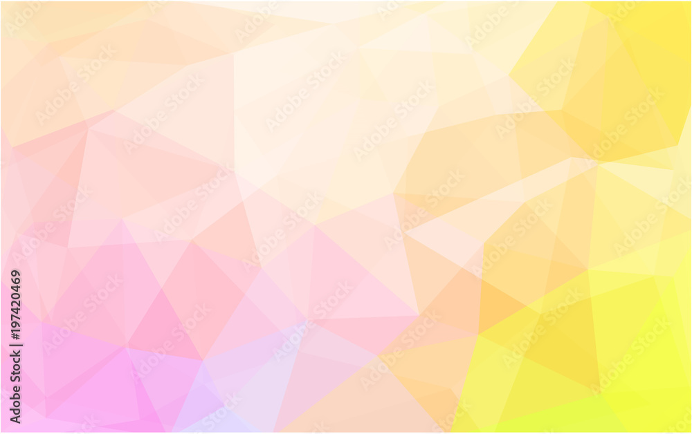 Obraz premium Light Pink, Yellow vector abstract perspective background.
