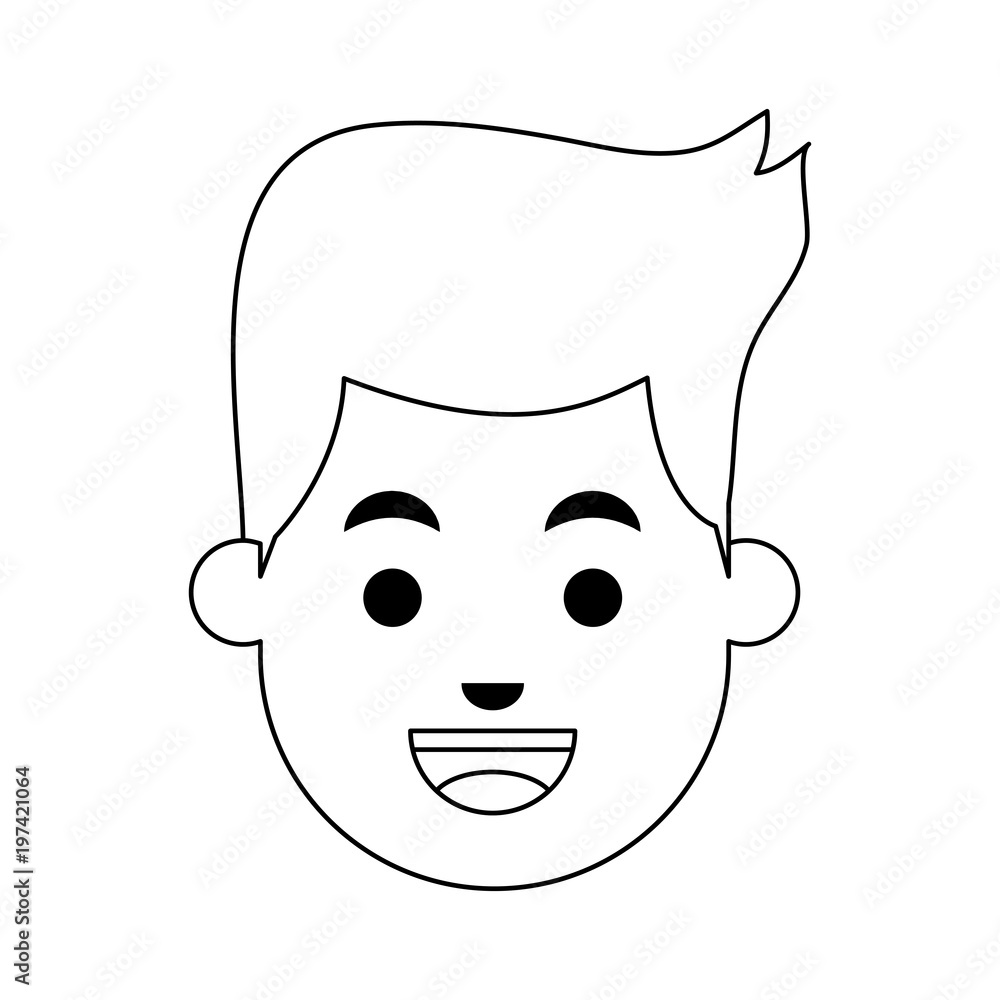 Man face cartoon vector illustration graphic design Man face cartoon vector illustration graphic design