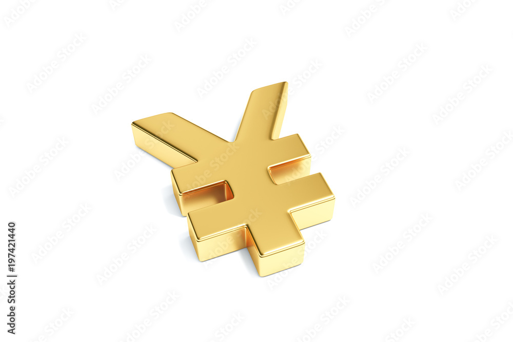 Obraz premium Japanese Yen Icon On White