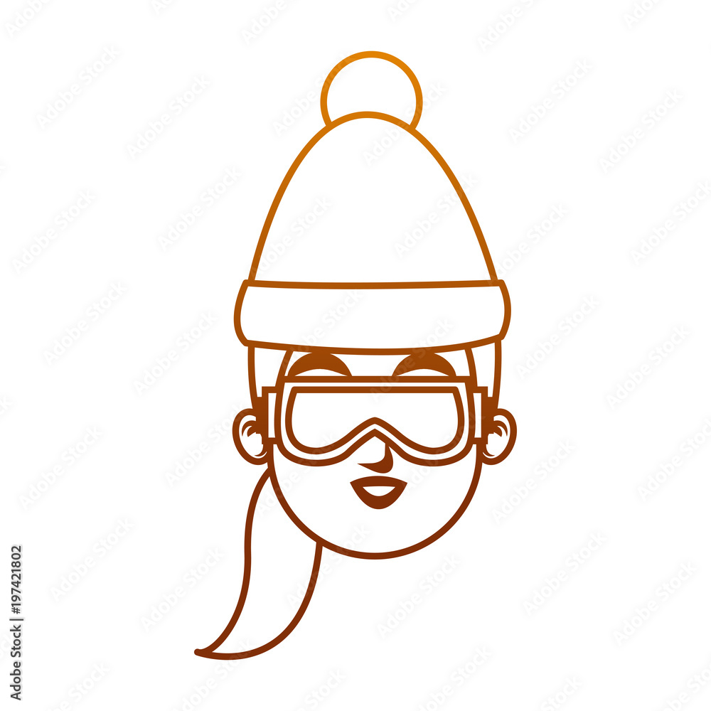 Woman with googles vector illustration graphic design Woman with googles vector illustration graphic design