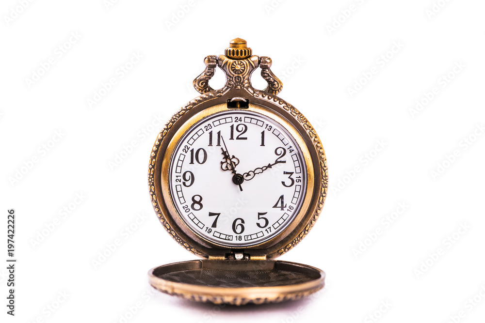 Pocket watch isolated on white background. Pocket watch isolated on white background.