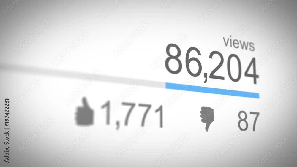 Social Media View Counter 01 Blue