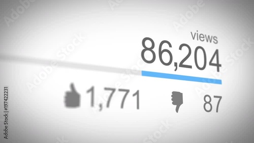 Social Media View Counter 01 Blue