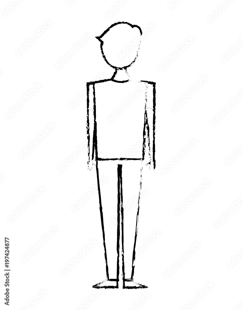 easy drawing of a person standing