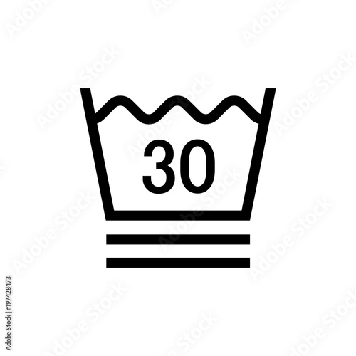 laundry symbol icon (Machine wash cold/gentle or delicate )