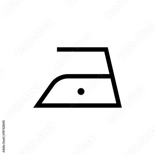 laundry symbol icon (Iron low)