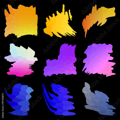 A collection of brushes for the image of the sky of the sunset and the sea.