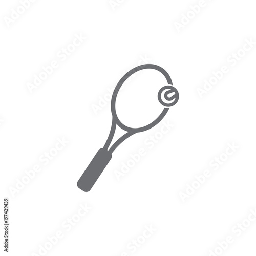 tennis racket and ball icon. Simple element illustration. tennis racket and ball symbol design template. Can be used for web and mobile