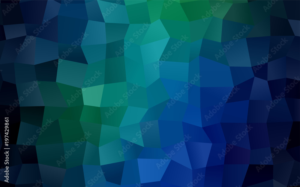 Obraz premium Light Blue, Green vector rectangle mosaic background with transparencies in origami style.