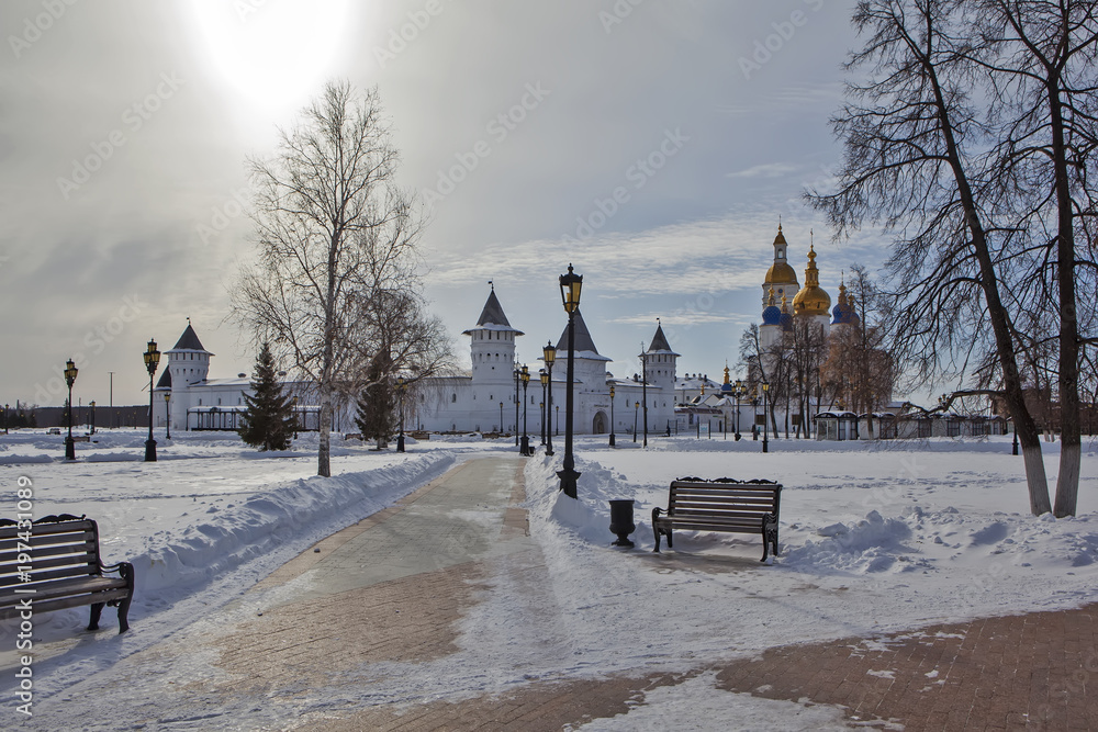Seating (Exchange) yard. Ensemble of the Kremlin and the Court yard. Tobolsk. Tyumen region. Russia