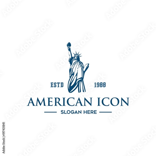 american icon logo vector