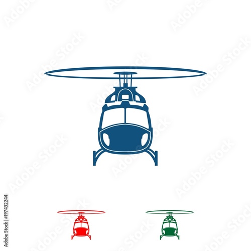 Helicopter logo design illustration