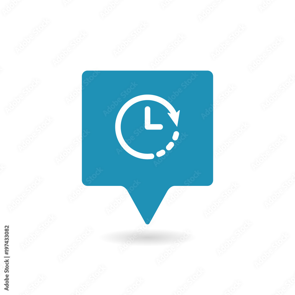 GPS icon with clock sign. GPS icon and countdown, deadline, schedule, planning symbol GPS icon with clock sign. GPS icon and countdown, deadline, schedule, planning symbol