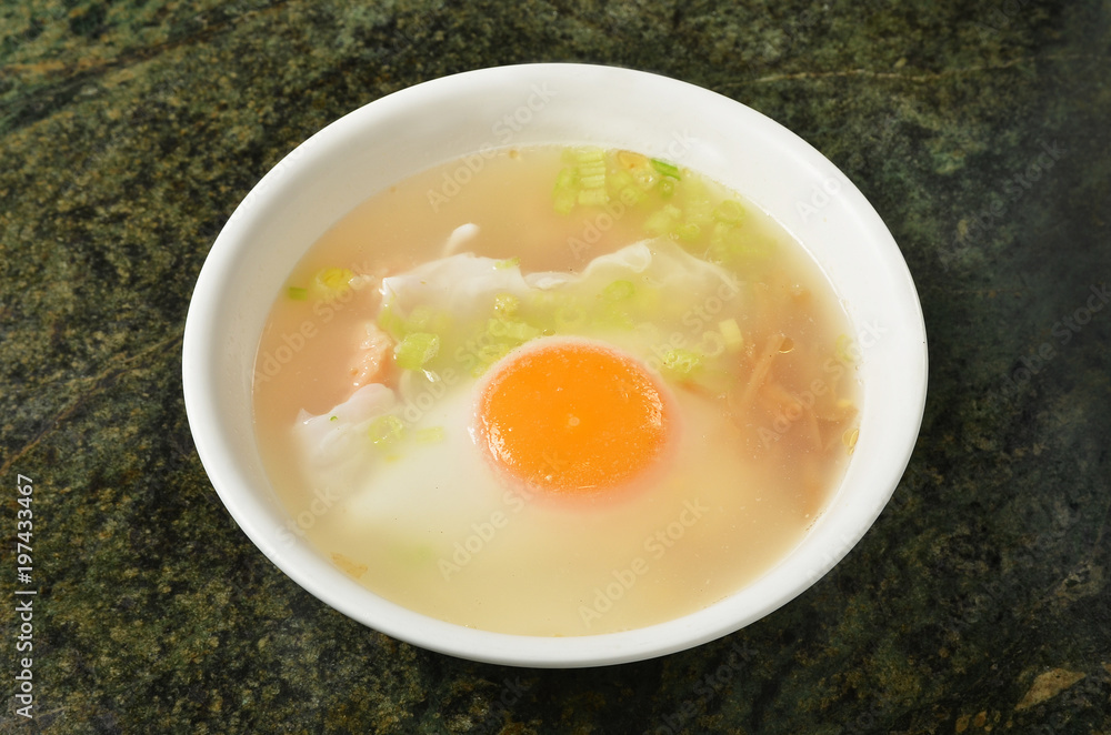 Egg with vegetable soup - A popular Taiwan food Egg with vegetable soup - A popular Taiwan food
