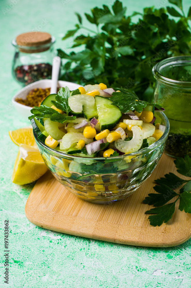 Salad with raw vegetables Salad with raw vegetables
