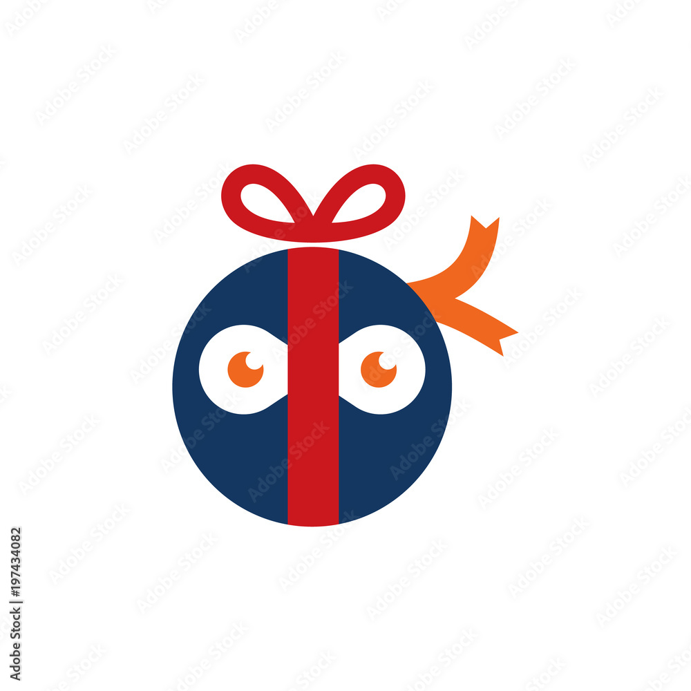 Ninja Gift Logo Icon Design