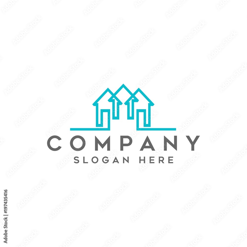 key real estate logo vector