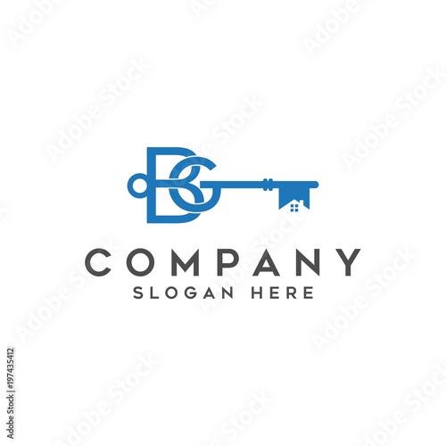 key real estate logo vector