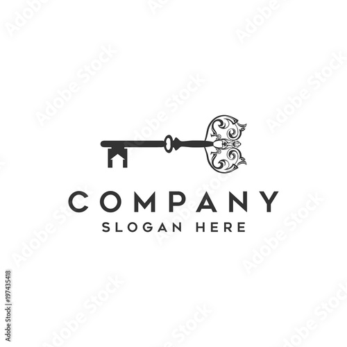 key real estate logo vector