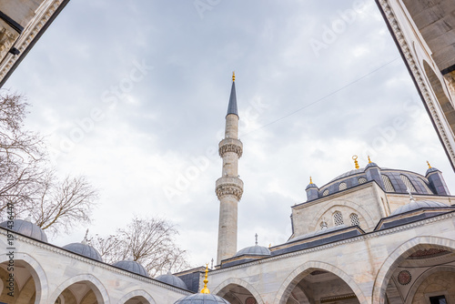 Exterior view of Valide-i Cedid Mosque in Istanbul photo