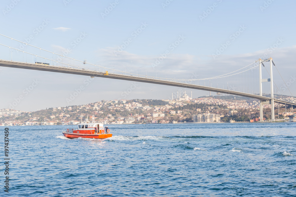 View of 15 July Martyrs Bridge in Istanbul