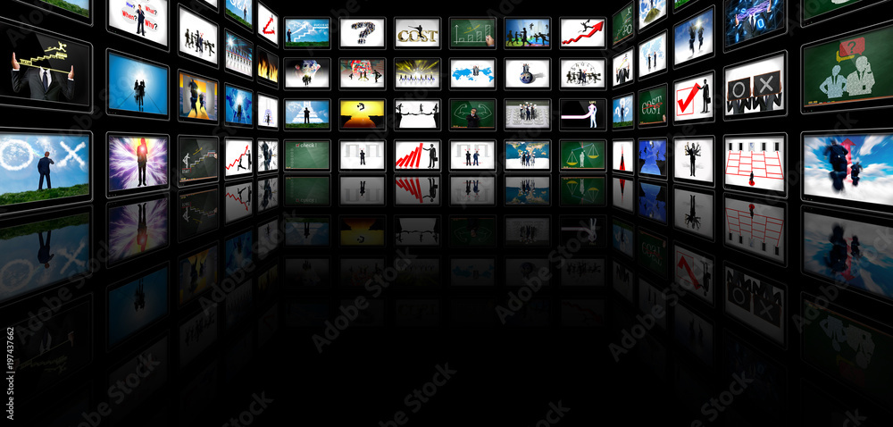 Screen showing business success