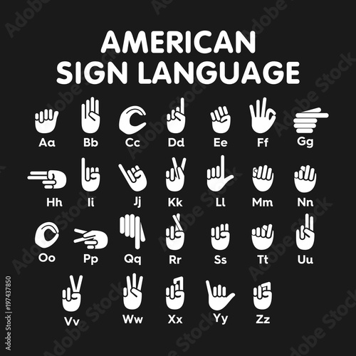 Sign language vector