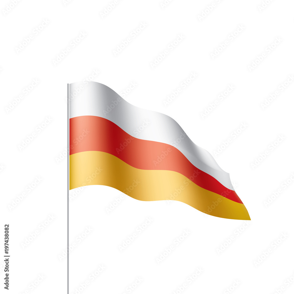 Fototapeta premium South Ossetia flag, vector illustration