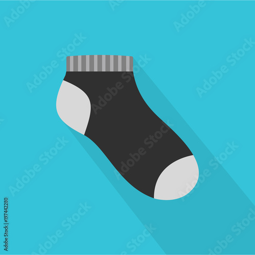 Sport sock icon. Flat illustration of sport sock vector icon for web