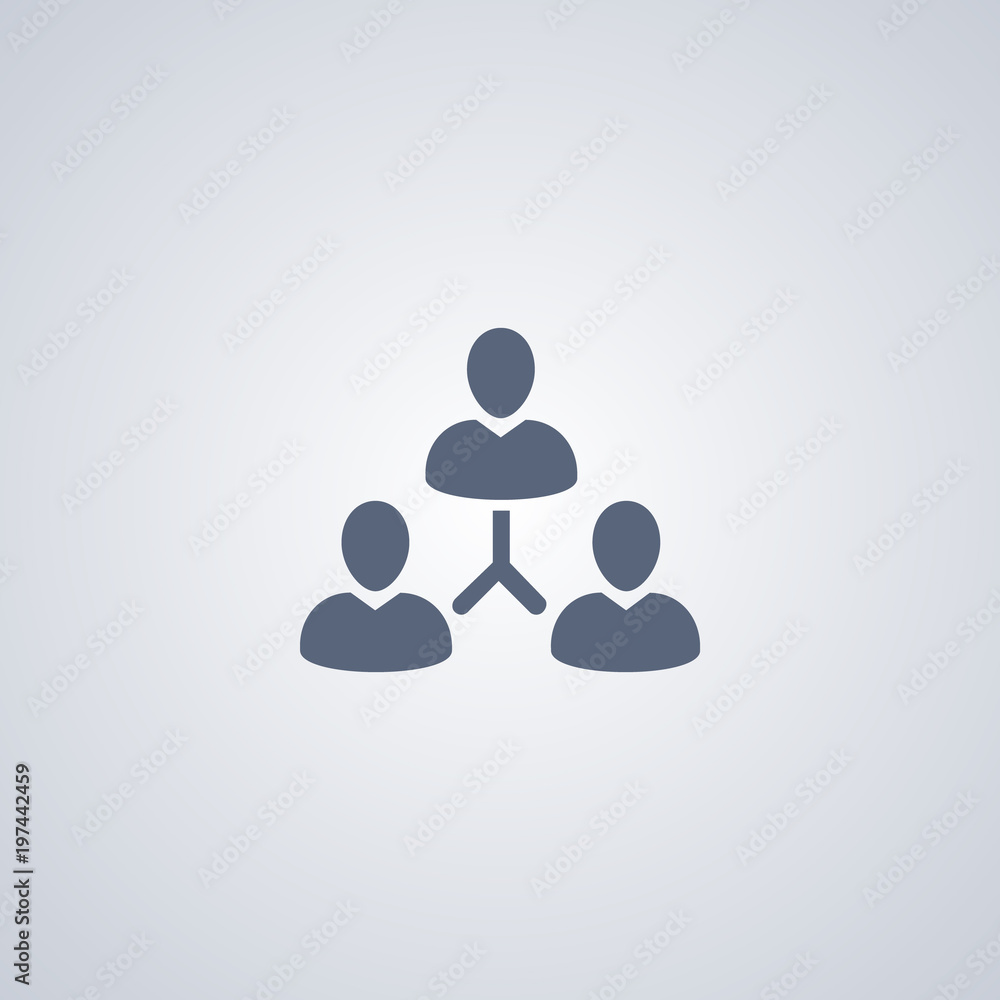 Management Team Hierarchy Icon Management Team Hierarchy Icon