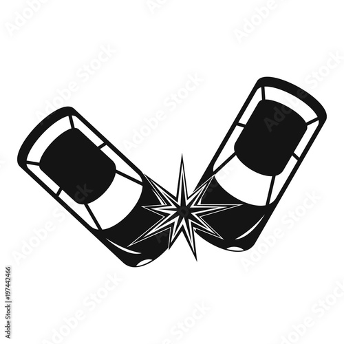 Hard collision icon. Simple illustration of hard collision vector icon for web